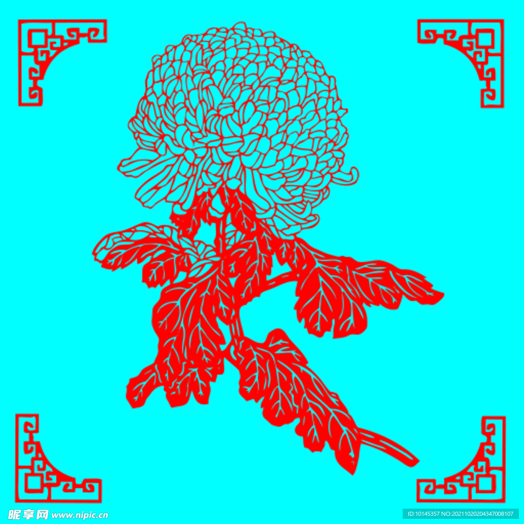 菊花剪纸