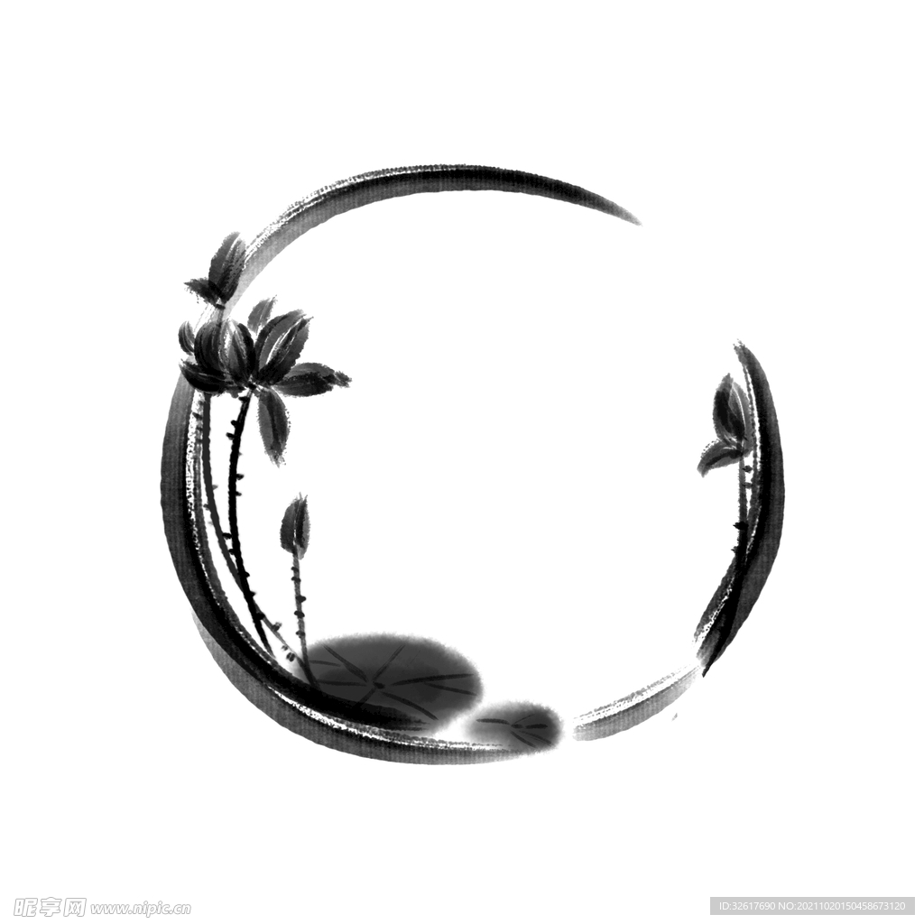 莲花边框