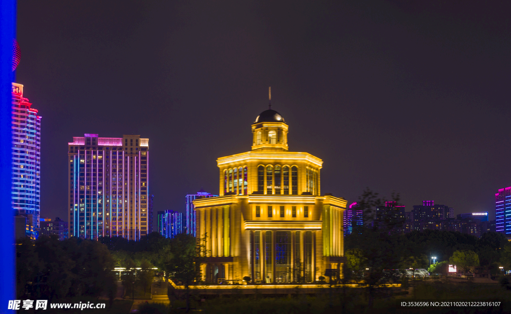 武汉名胜古迹夜景 