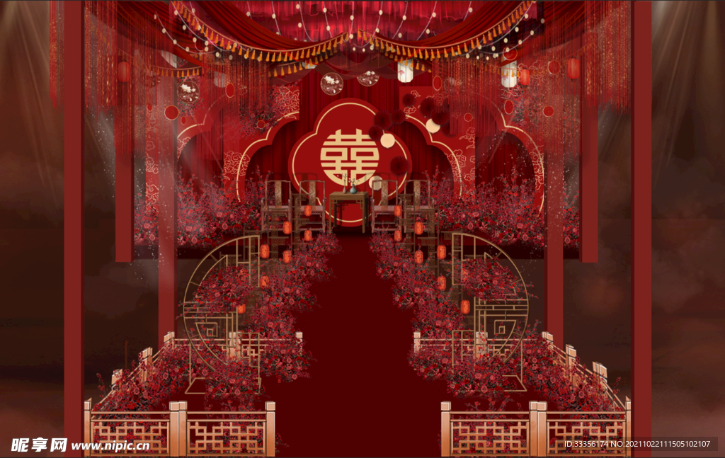 中式婚礼效果图