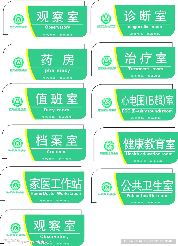 医院科室牌