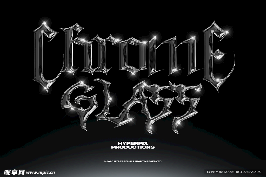 金属不锈钢闪亮玻璃样式