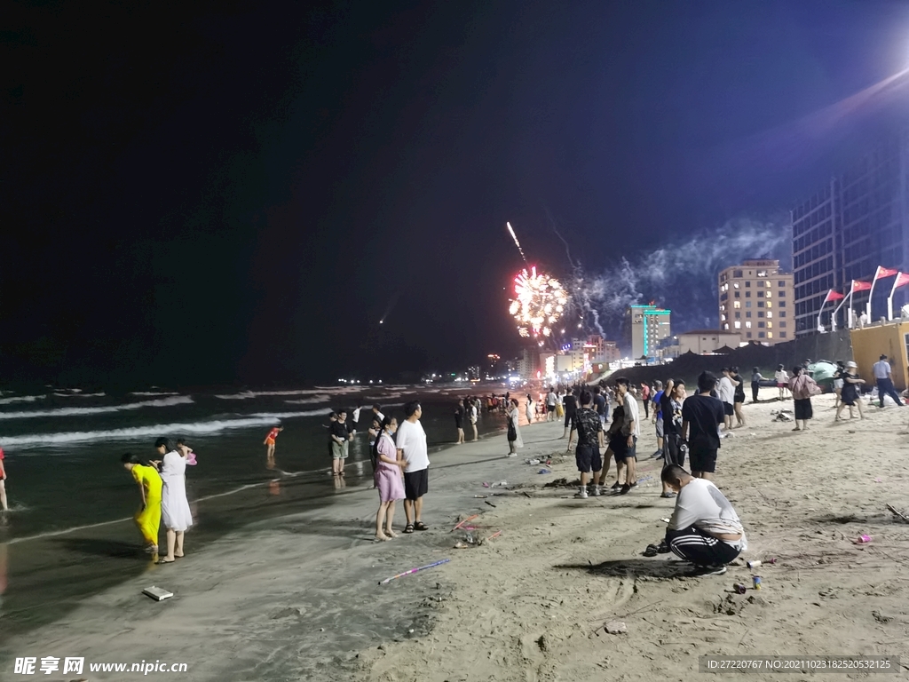 双月湾海边夜色