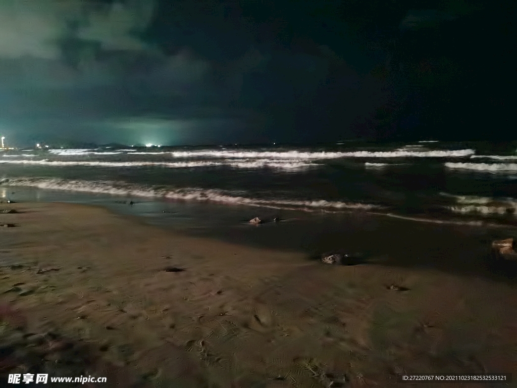 双月湾海边夜色