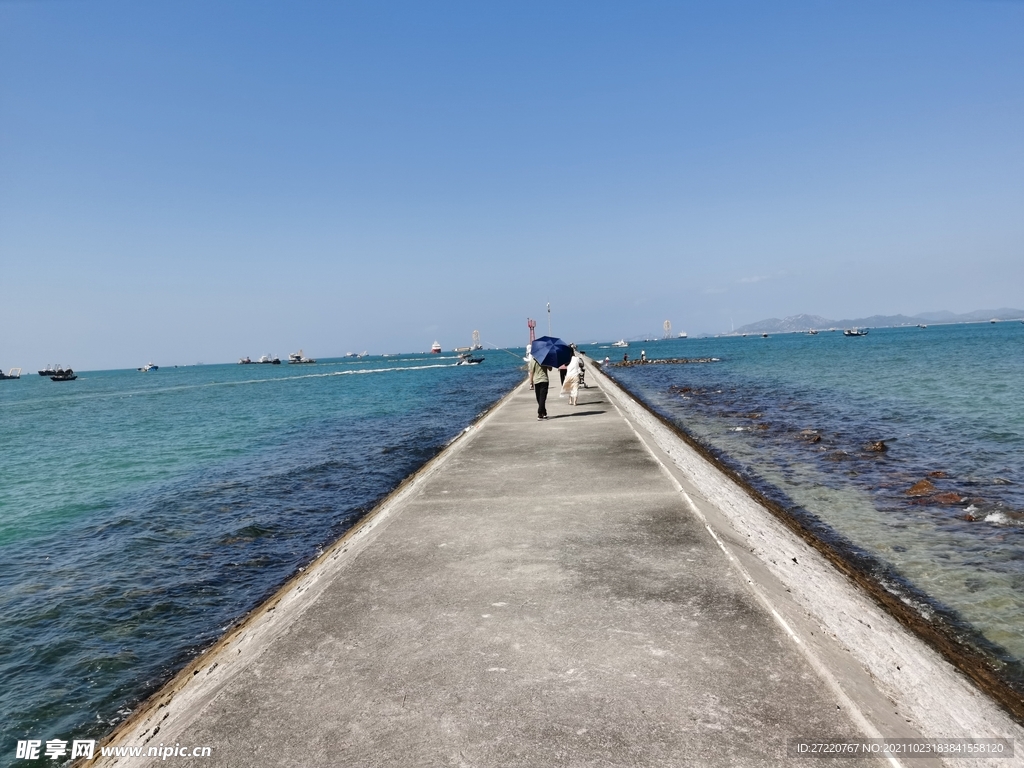 惠州双月湾海堤风景