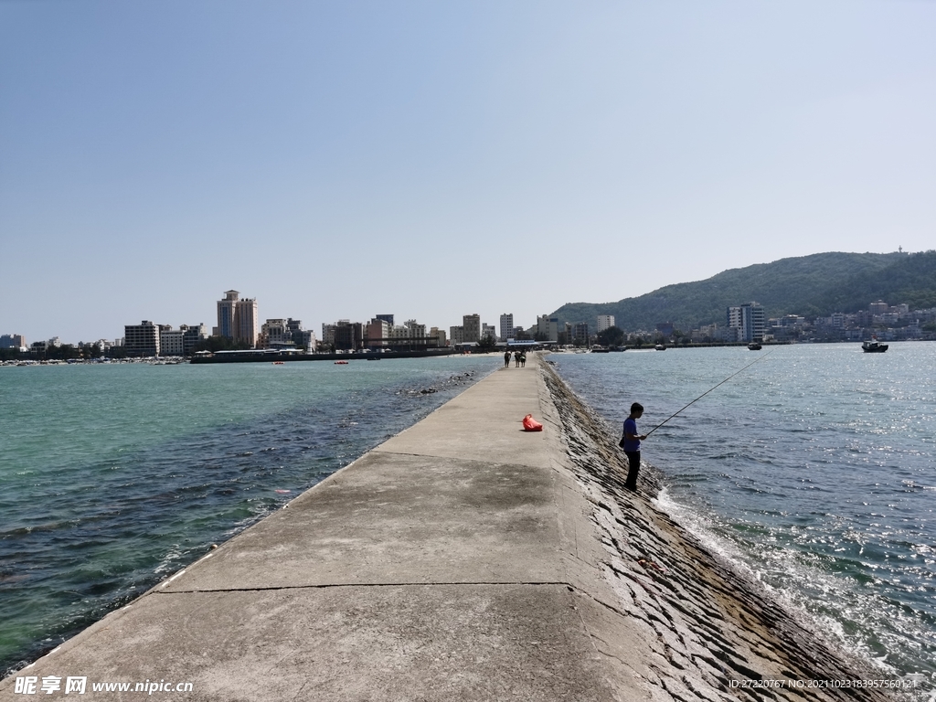 惠州双月湾海堤风光
