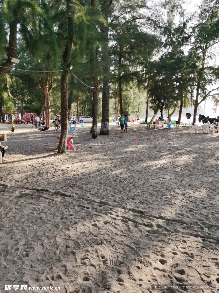 双月湾大澳村树林沙滩