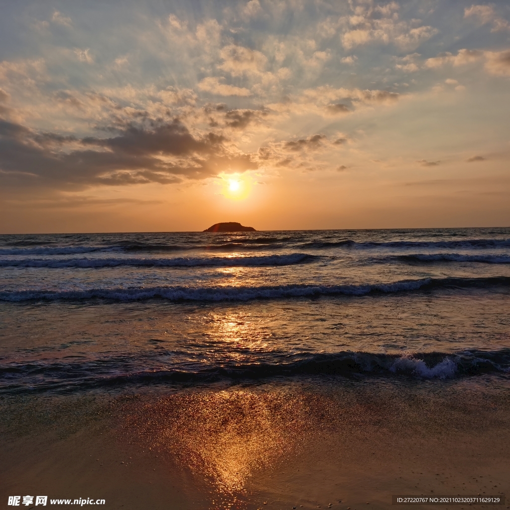 惠州双月湾日出  红日  大海