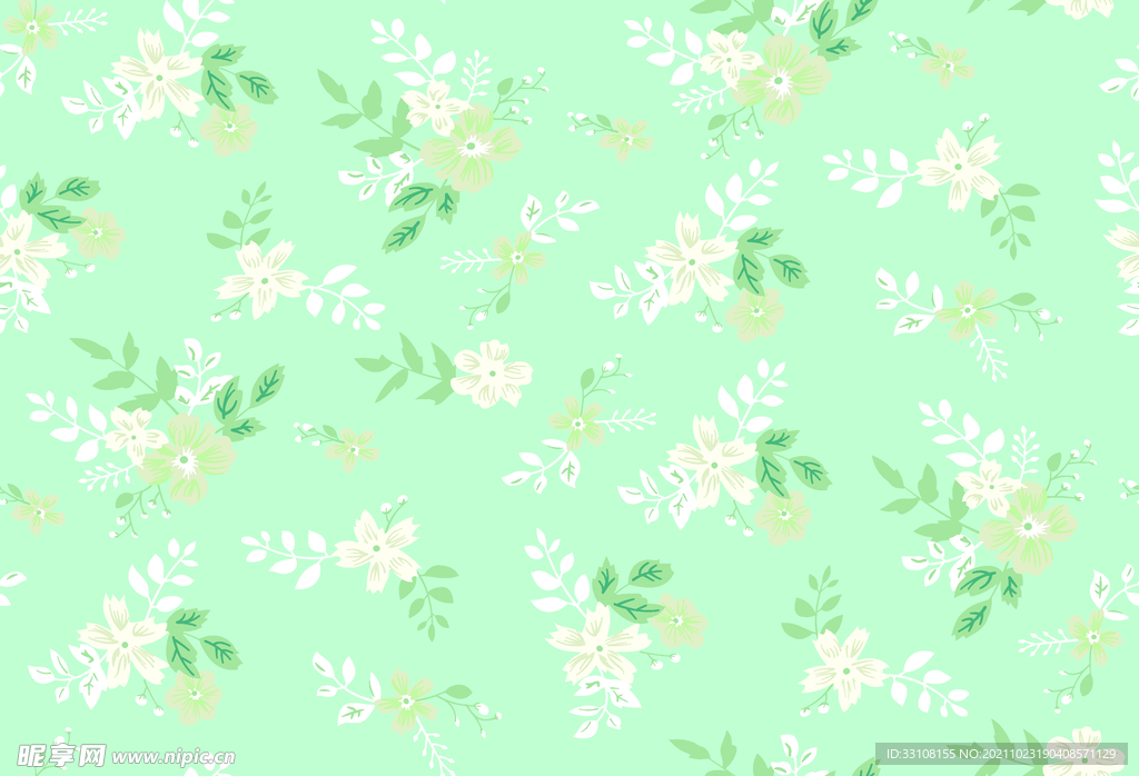 大牌 数码 印花 小碎花 效果