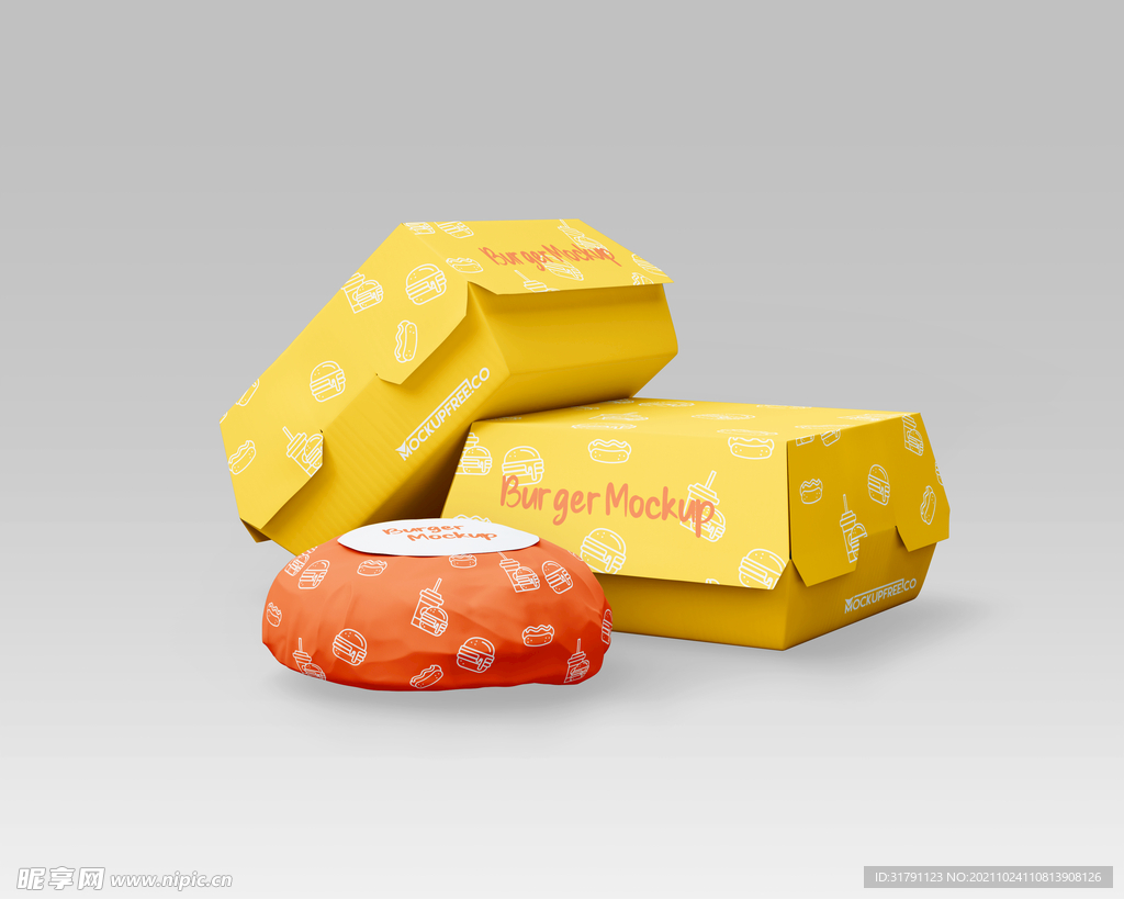 汉堡盒样机