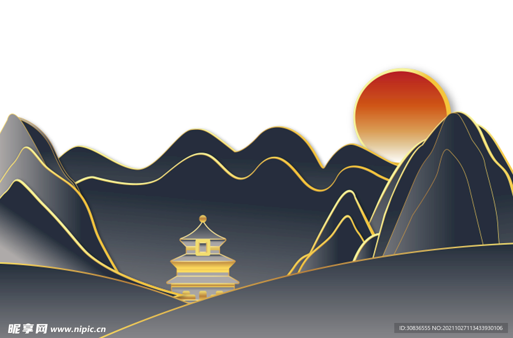 国潮手绘素材 