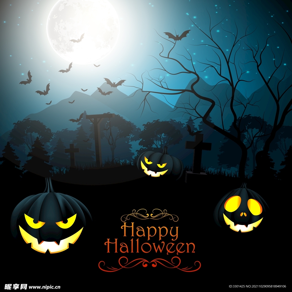 万圣夜矢量 
