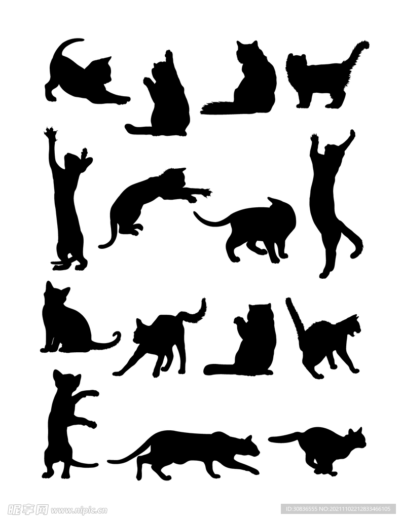 猫剪影