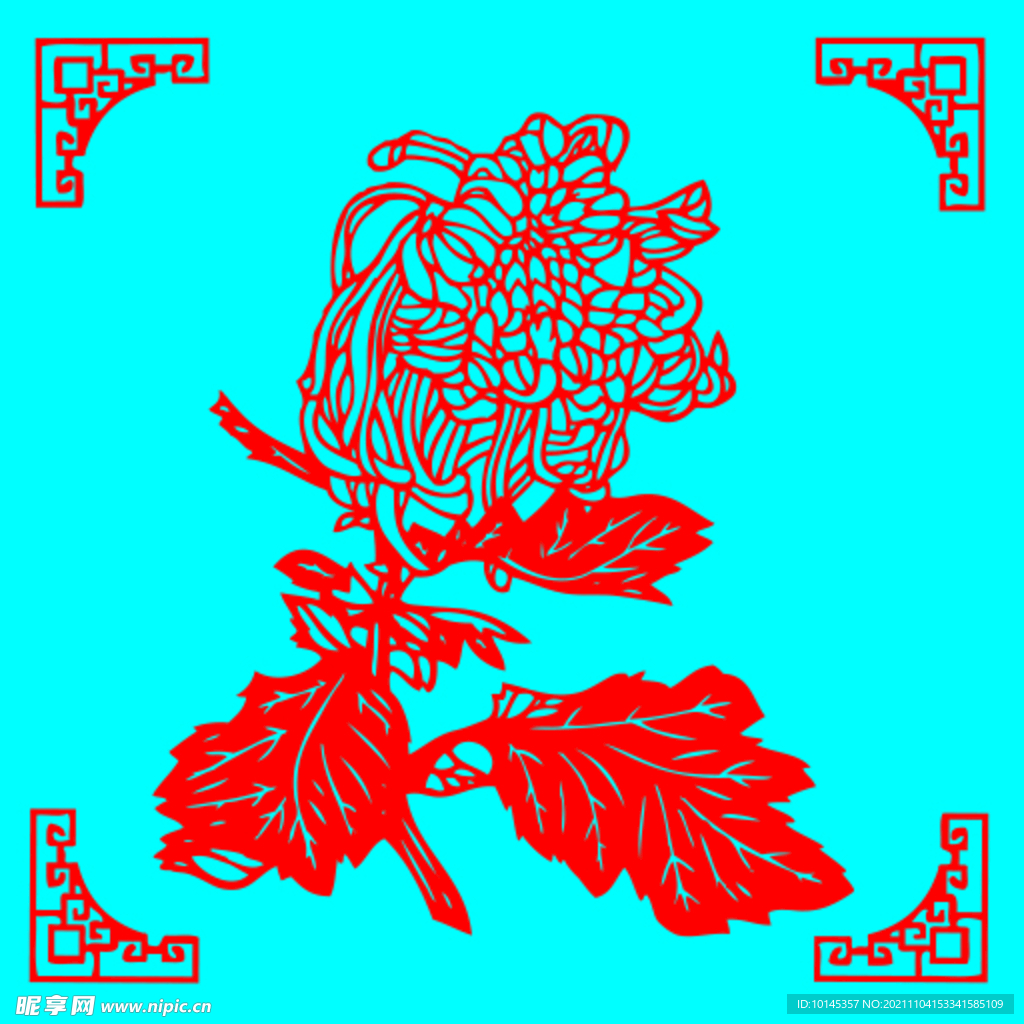 菊花剪纸