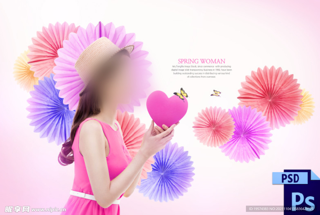 婚纱写真浪漫鲜花主题背景模板