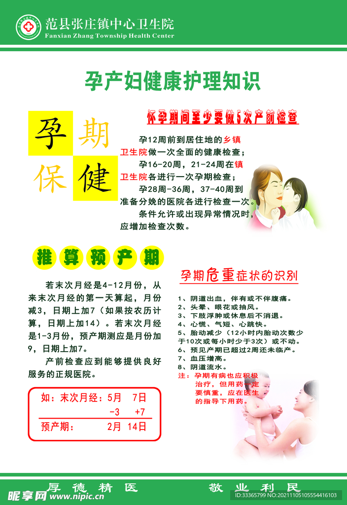 孕产妇健康护理知识