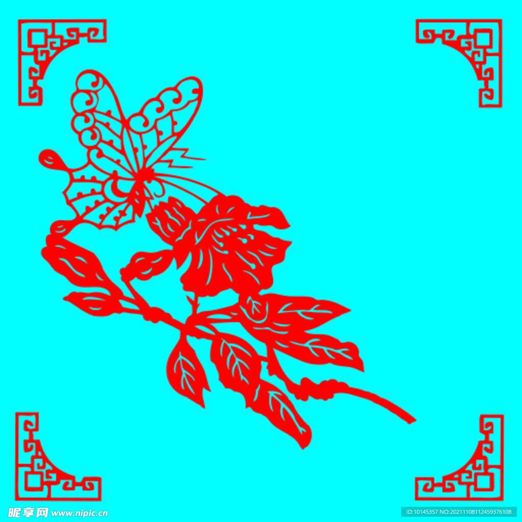 蝶恋花剪纸