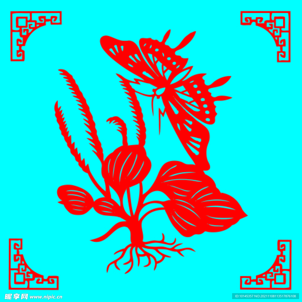 蝶恋花剪纸