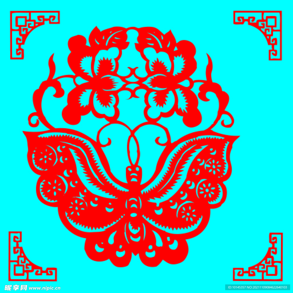 蝶恋花剪纸