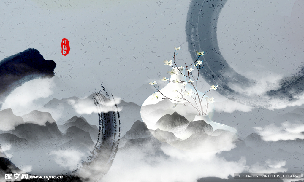 中式抽象山水画 ?