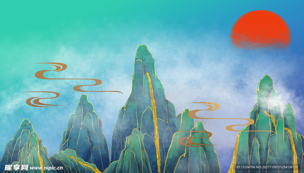 水墨画山水画 ?