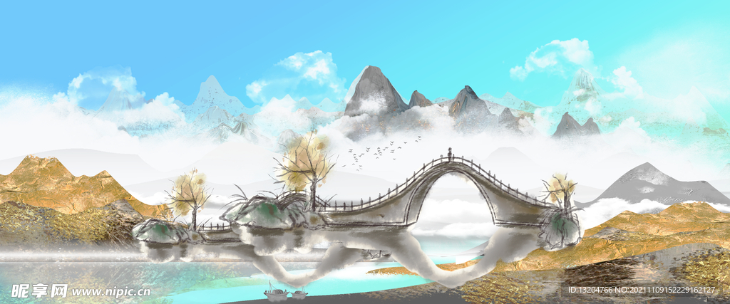 新中式山水画
