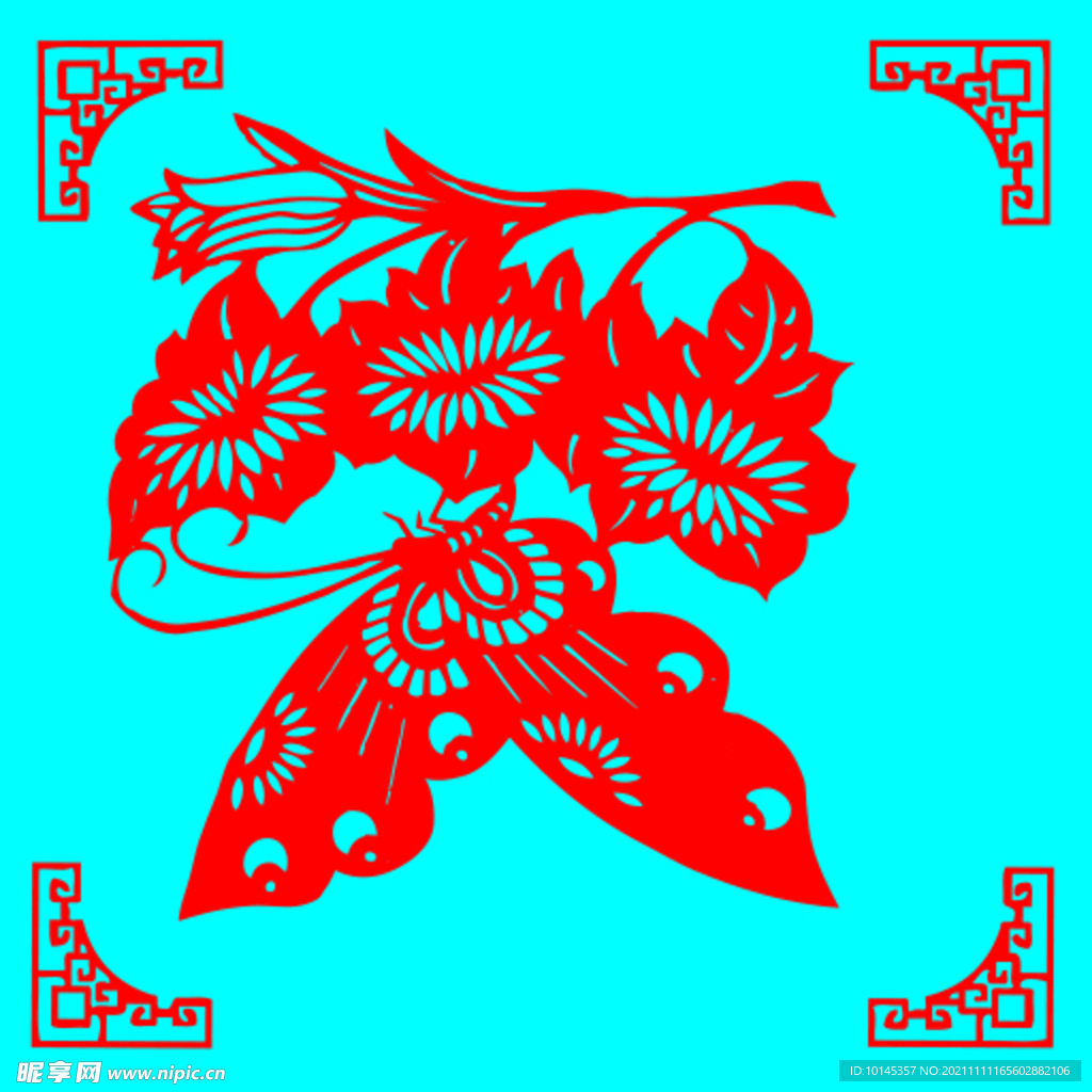 蝶恋花剪纸