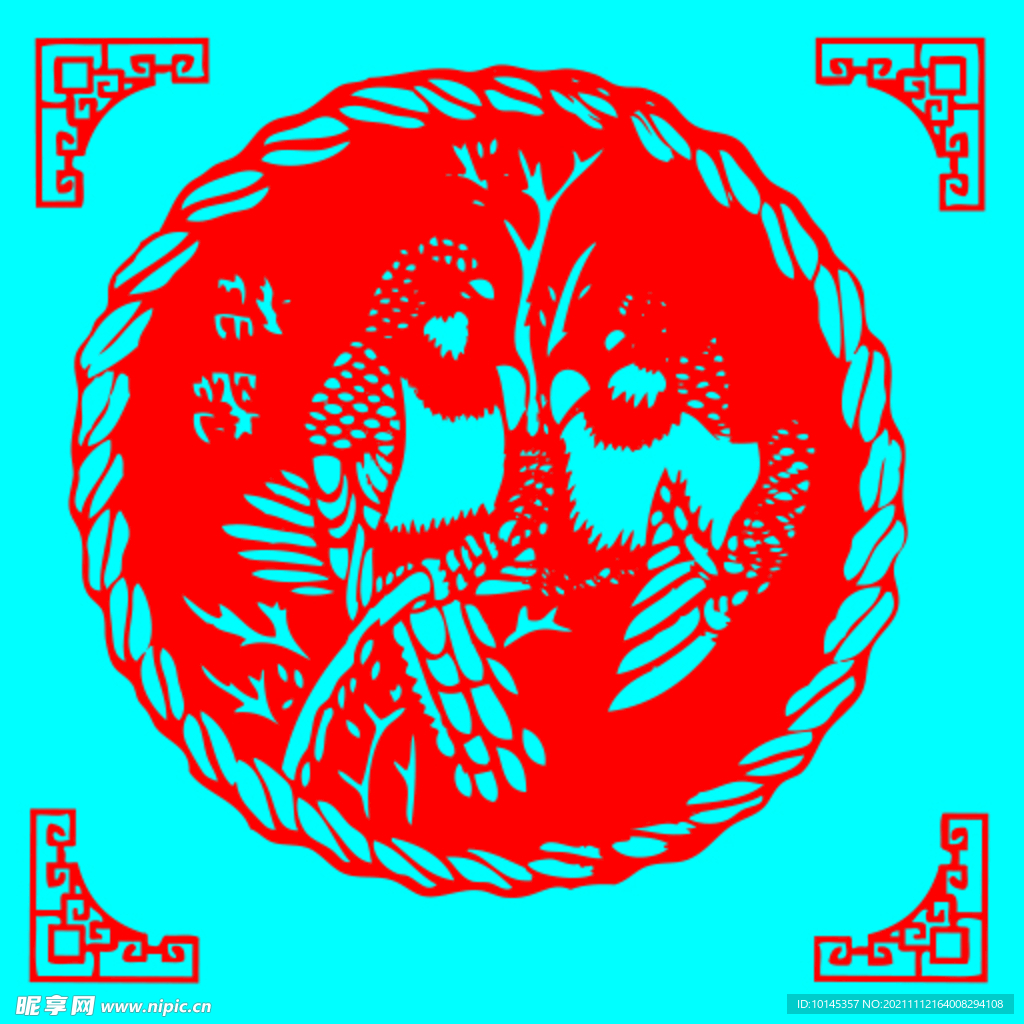 鹦鹉剪纸