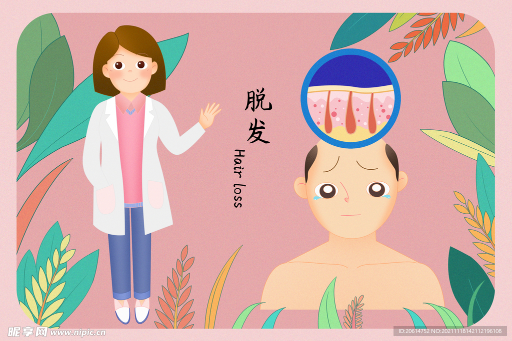 预防脱发漫画