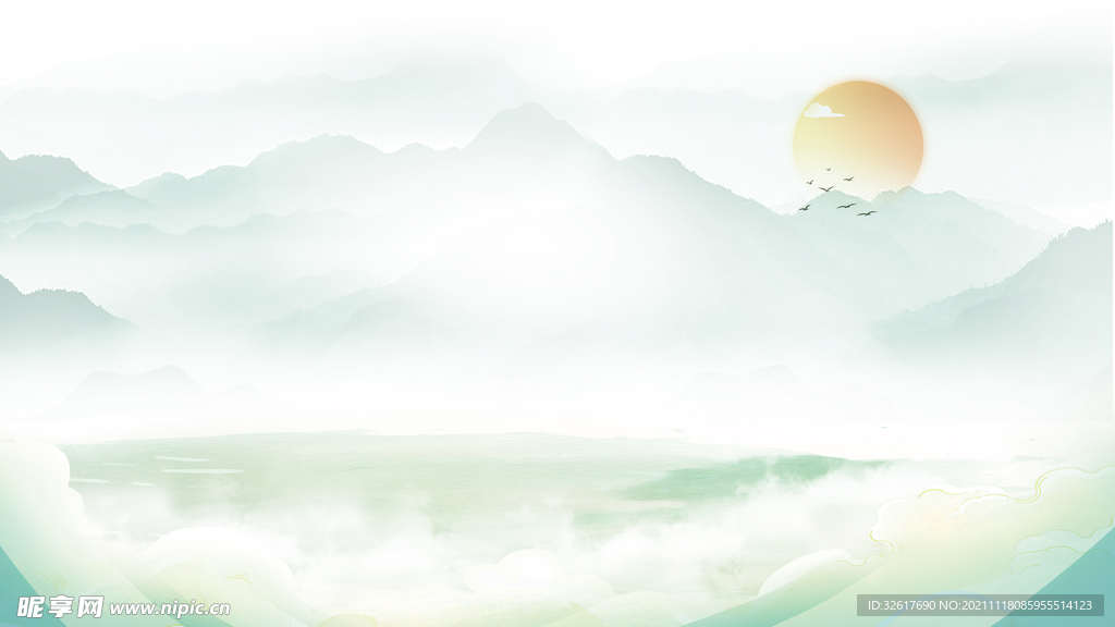 青山古风背景