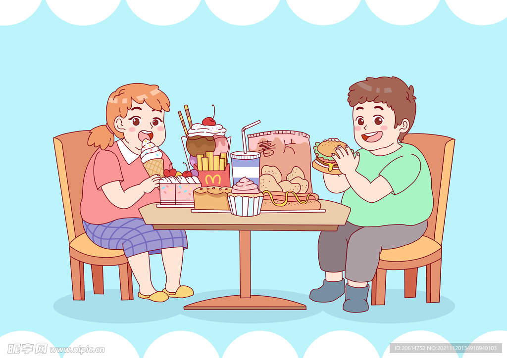 吃薯片的小孩