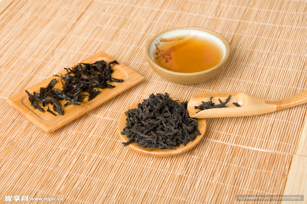 武夷山大红袍干茶俯视图