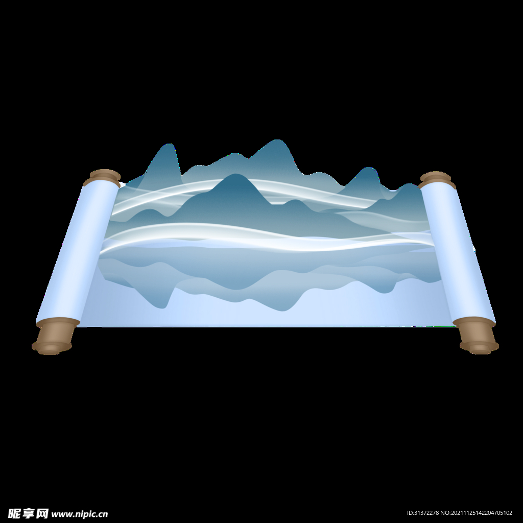  古风卷轴背景图片