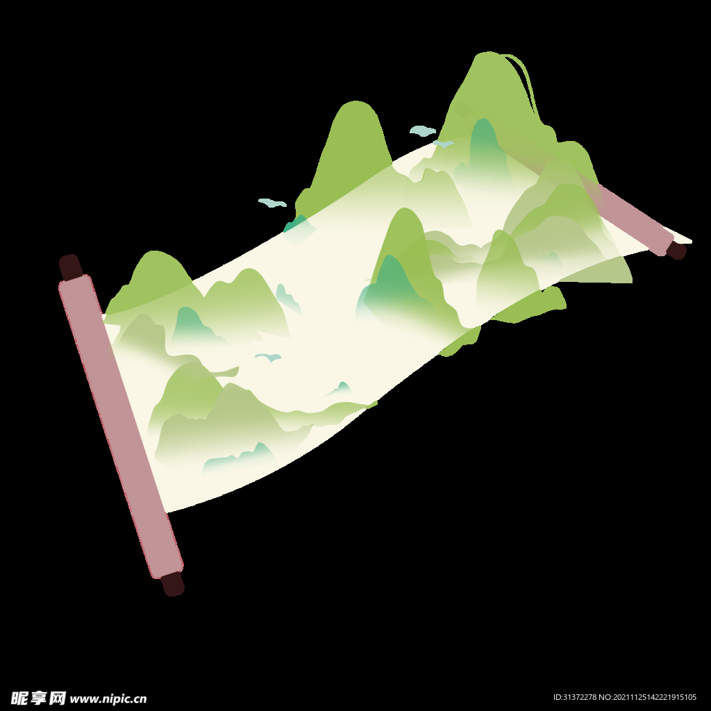 古风卷轴背景图片