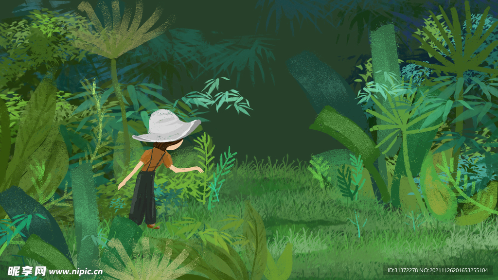  手绘创意春分插画图片