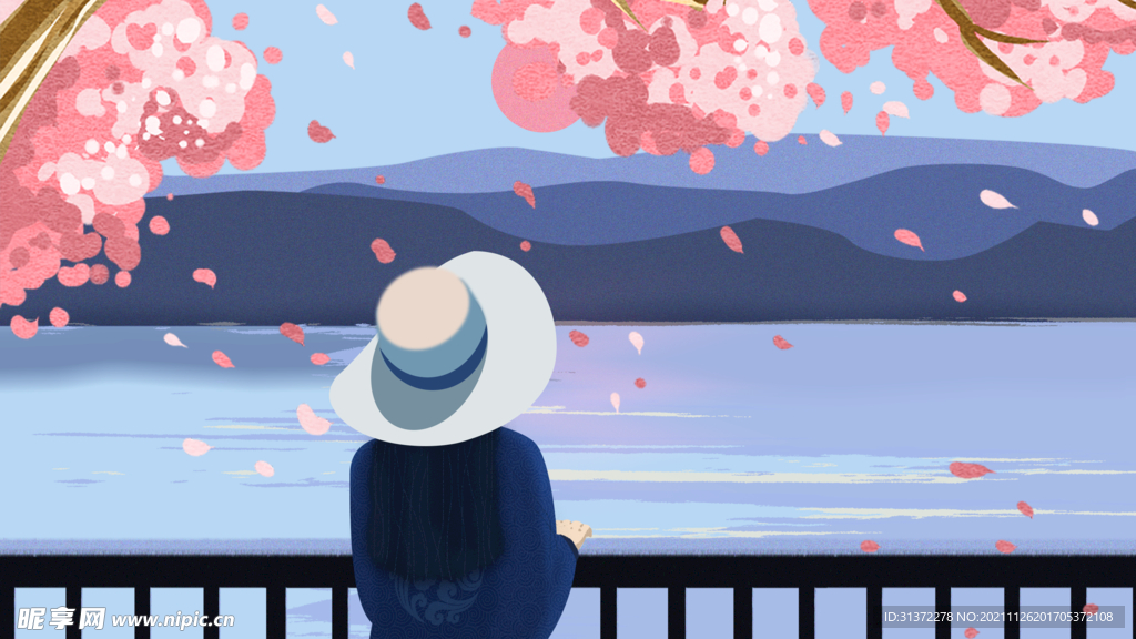  手绘创意春分插画图片