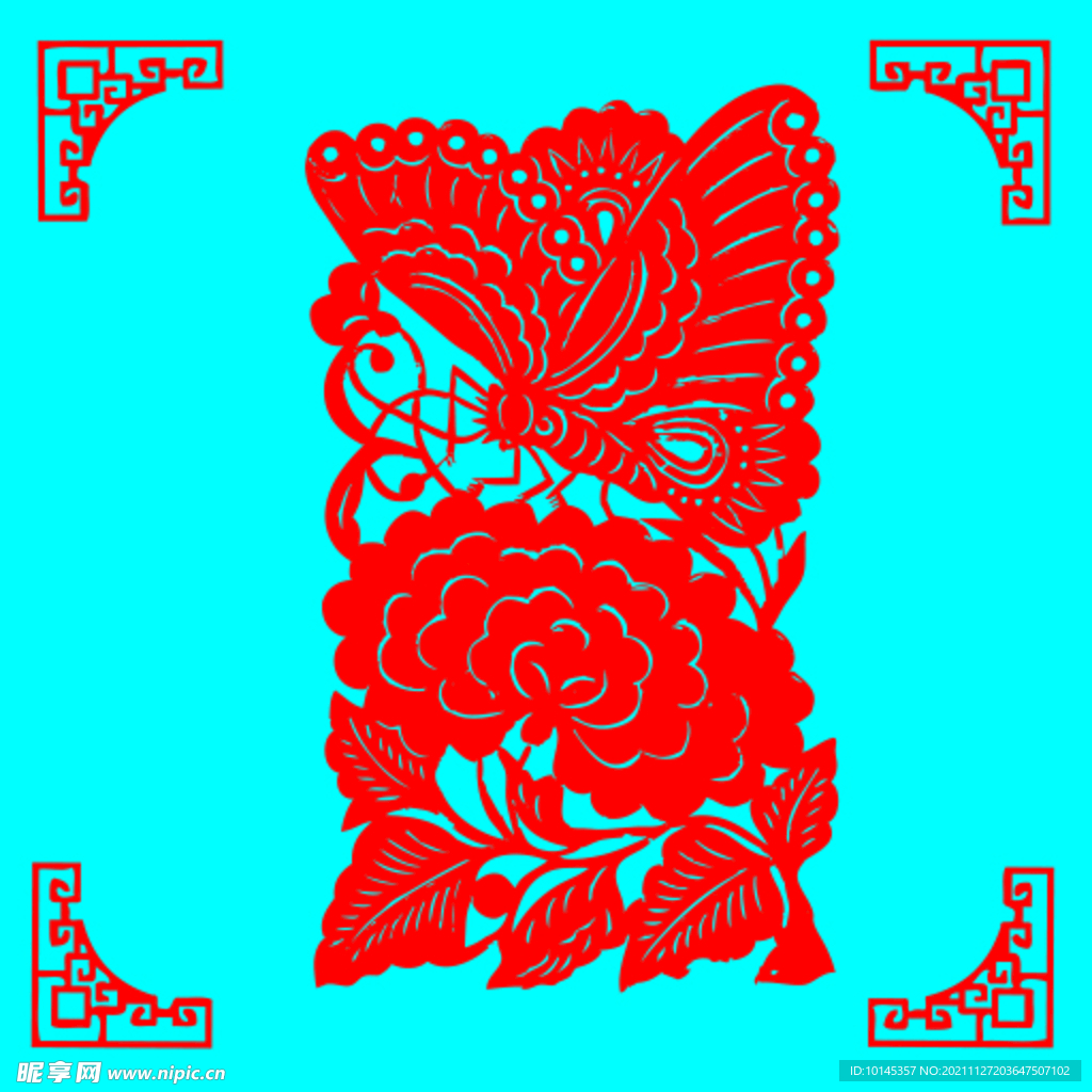 蝶恋花剪纸