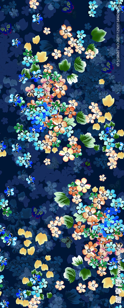 小碎花印花图案