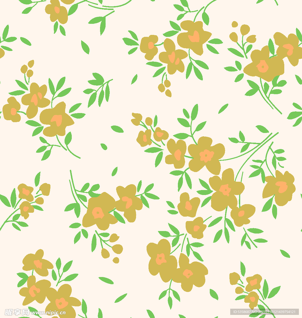 女装小碎花印花图案