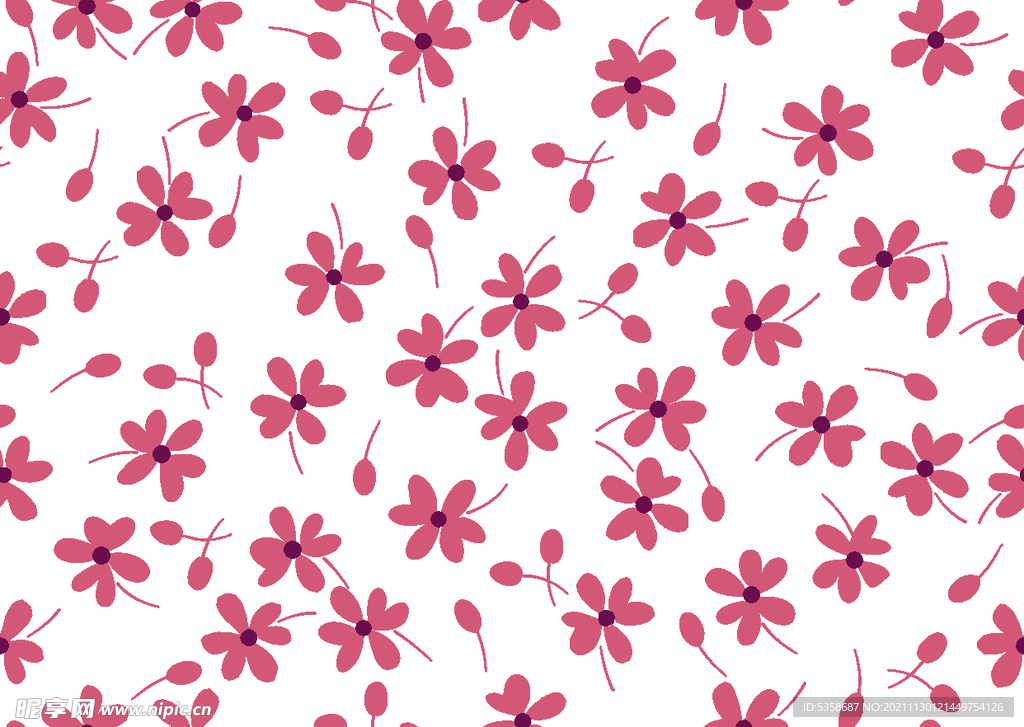 女装小碎花印花图案