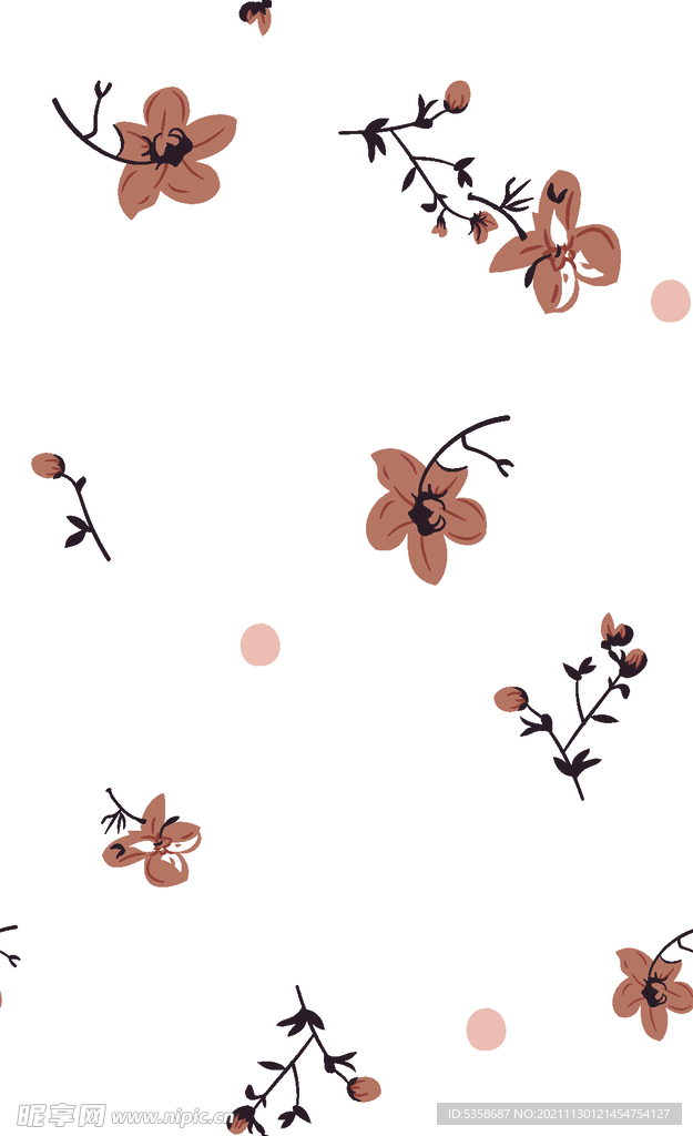 女装小碎花印花图案