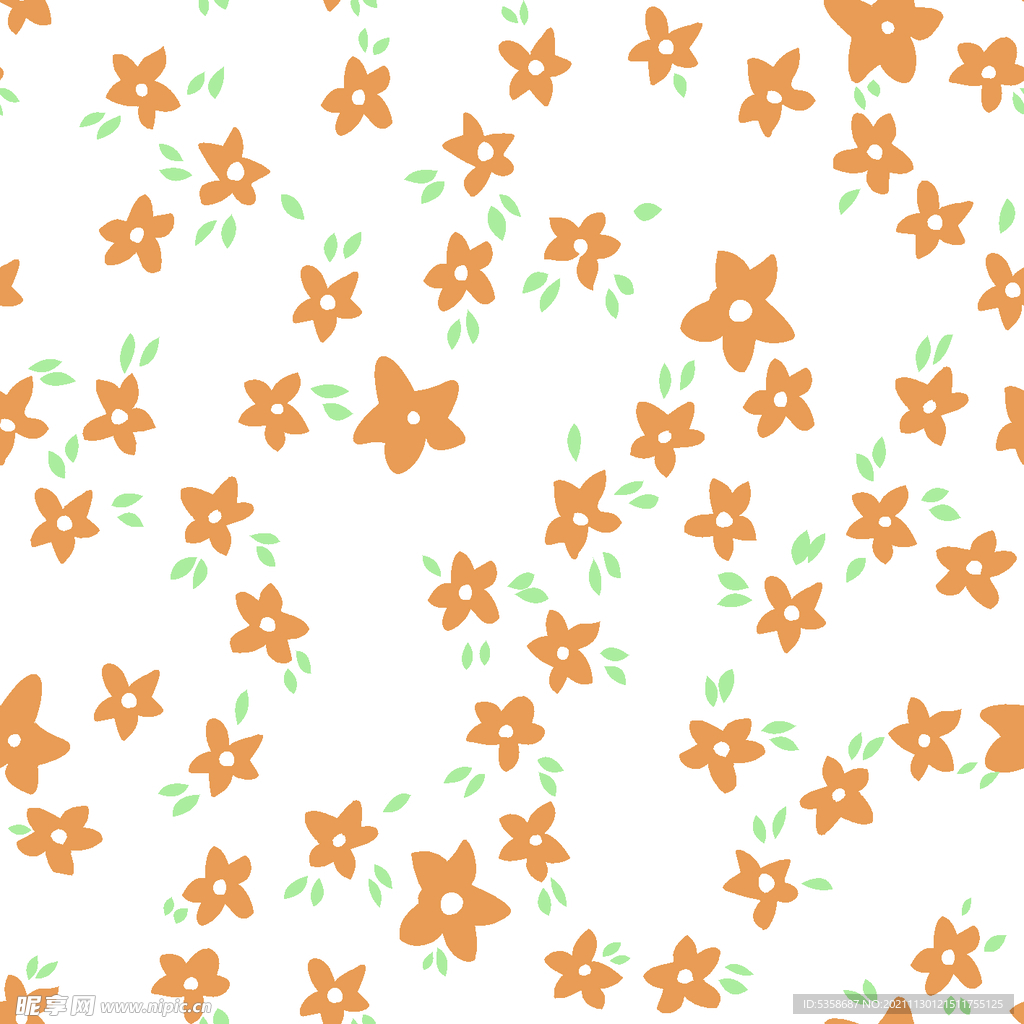 女装小碎花印花图案