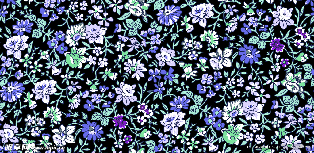 女装小碎花印花图案