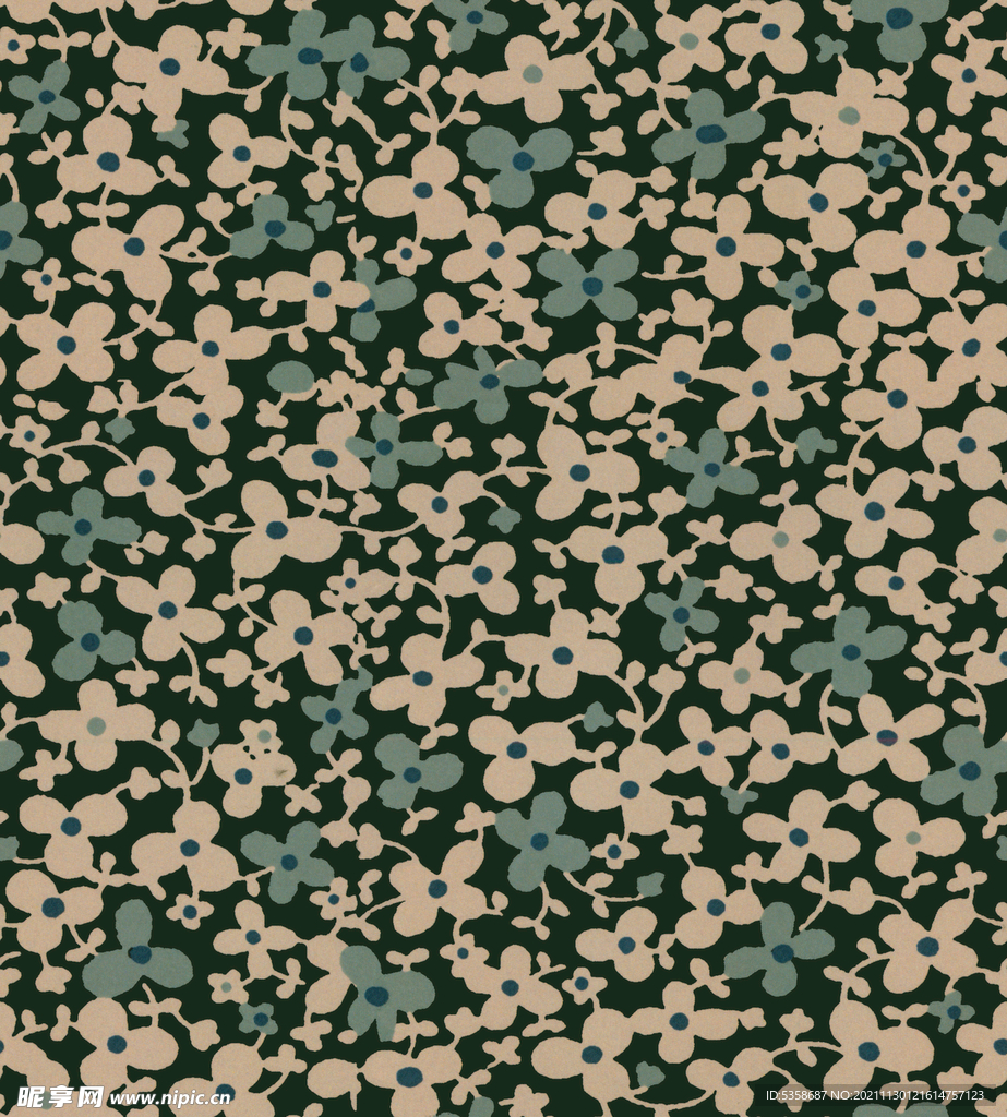 女装小碎花印花图案