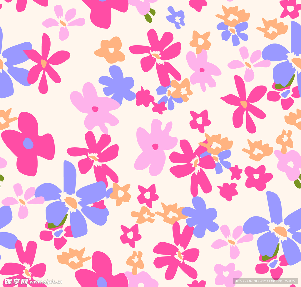 女装小碎花印花图案