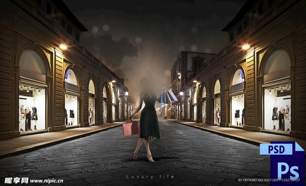 典雅写真换景背景模版