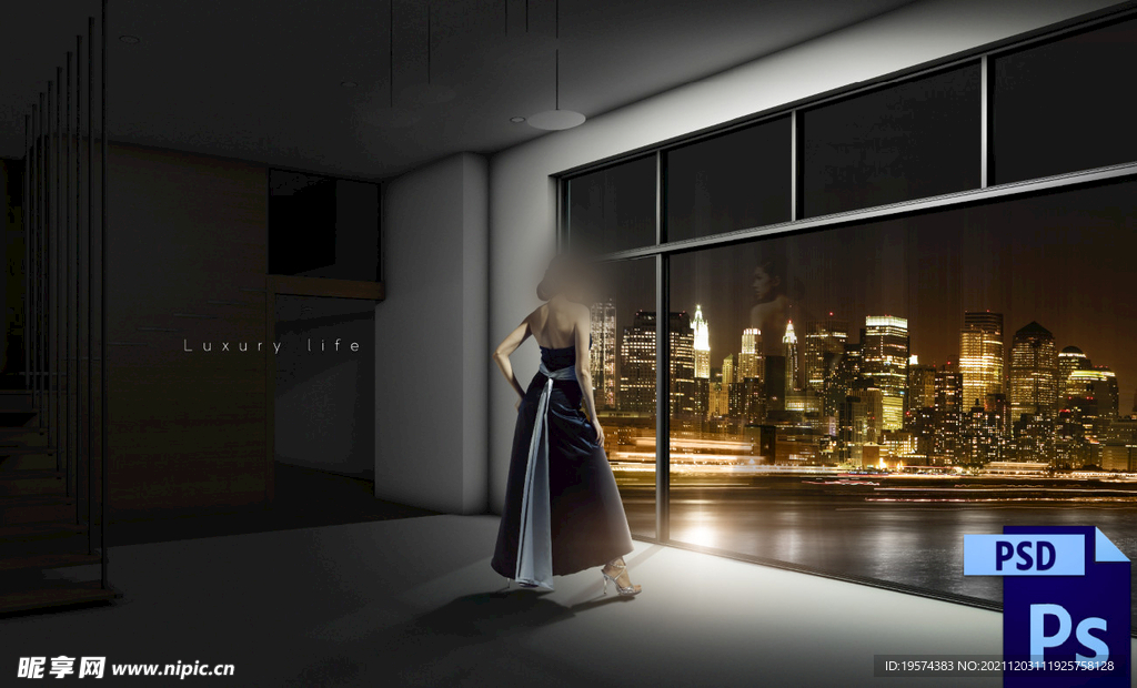 典雅写真换景背景模版