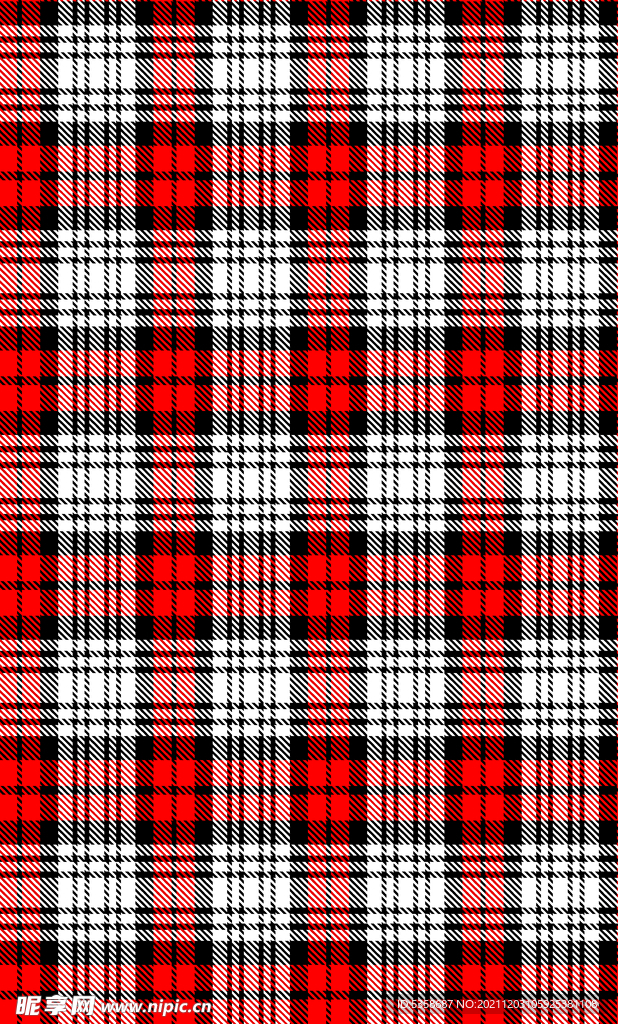大牌红色格子印花