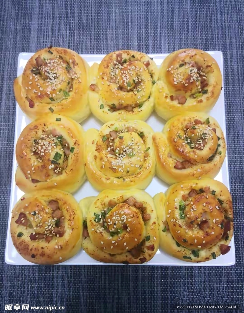小葱甜甜圈
