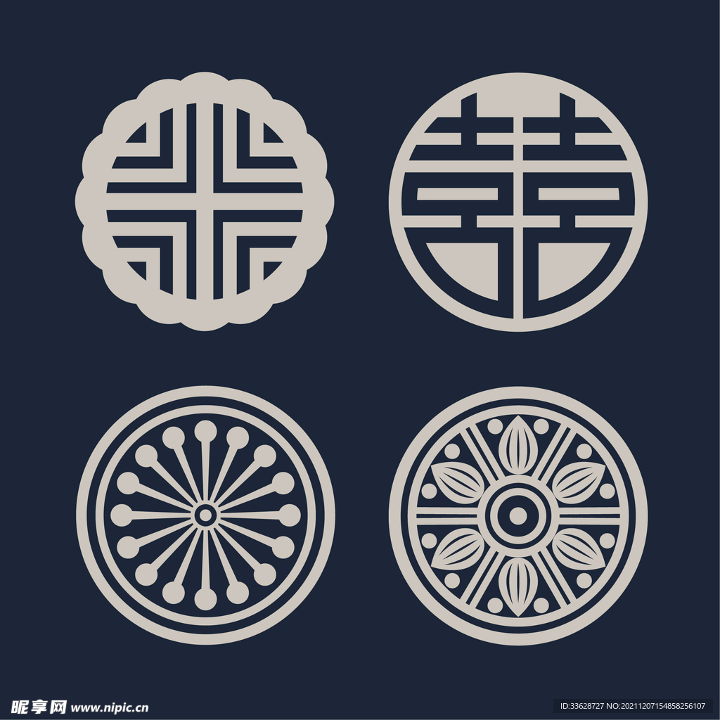 传统圆形图案